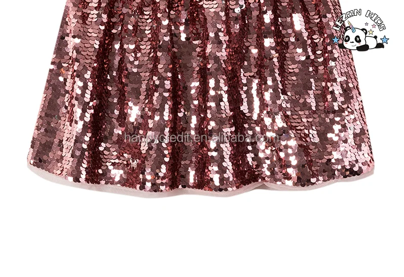 LEZONKIDS - Saia Plissada para Crianças Personalizável com Lantejoulas Brilhantes de Verão, Saia Curta Fofa para Meninas